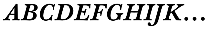 Baskerville Neo Small Bold Italic Font UPPERCASE