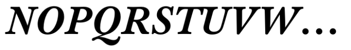 Baskerville Neo Small Bold Italic Font UPPERCASE