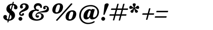 Baskerville Neo Small Extra Bold Italic Font OTHER CHARS