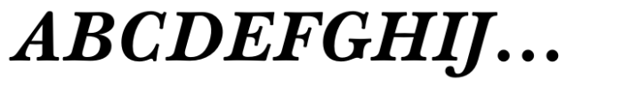 Baskerville Neo Small Extra Bold Italic Font UPPERCASE