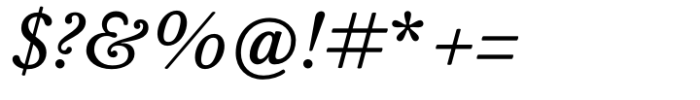 Baskerville Neo Small Italic Font OTHER CHARS