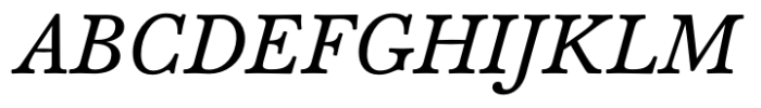 Baskerville Neo Small Italic Font UPPERCASE