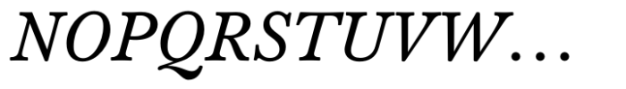 Baskerville Neo Small Italic Font UPPERCASE