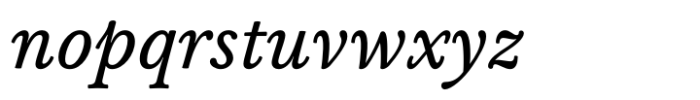 Baskerville Neo Small Italic Font LOWERCASE