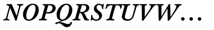 Baskerville Neo Small Semi Bold Italic Font UPPERCASE