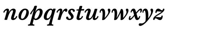 Baskerville Neo Small Semi Bold Italic Font LOWERCASE
