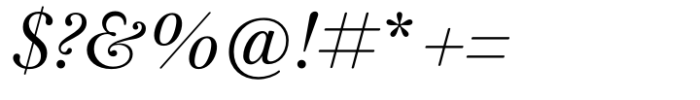 Baskerville Neo Subhead Italic Font OTHER CHARS