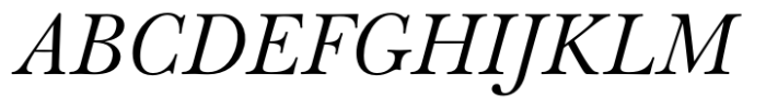 Baskerville Neo Subhead Italic Font UPPERCASE