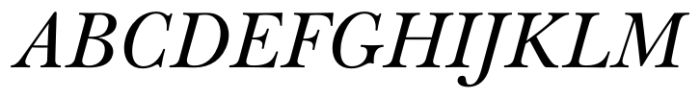 Baskerville Neo Subhead Medium Italic Font UPPERCASE