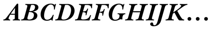 Baskerville Neo Text Bold Italic Font UPPERCASE