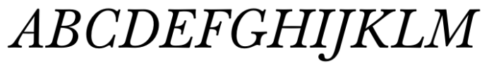 Baskerville Neo Text Italic Font UPPERCASE