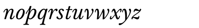 Baskerville Neo Text Italic Font LOWERCASE
