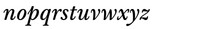 Baskerville Neo Text Medium Italic Font LOWERCASE