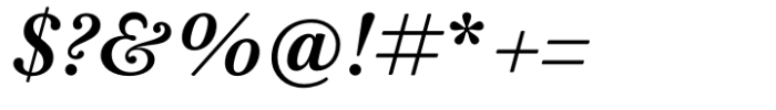 Baskerville Neo Text Semi Bold Italic Font OTHER CHARS