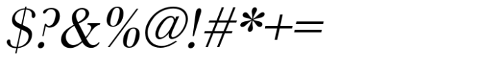 Baskerville Pro Regular Oblique Font OTHER CHARS