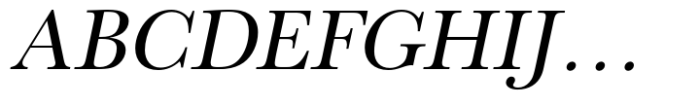 Baskerville Pro Regular Oblique Font UPPERCASE