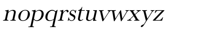 Baskerville Pro Regular Oblique Font LOWERCASE