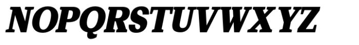 Basnet Black Condensed Oblique Font UPPERCASE