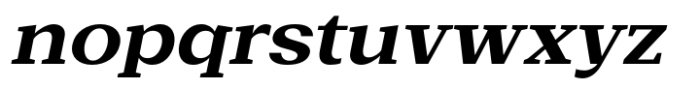 Basnet Bold Expanded Oblique Font LOWERCASE