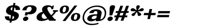 Basnet Extra Bold Expanded Oblique Font OTHER CHARS