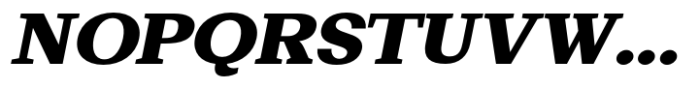 Basnet Extra Bold Expanded Oblique Font UPPERCASE