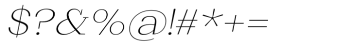 Basnet Extra Light Expanded Oblique Font OTHER CHARS