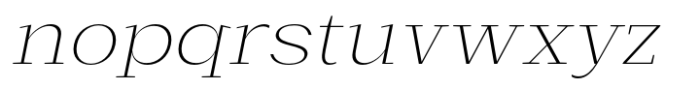 Basnet Extra Light Expanded Oblique Font LOWERCASE