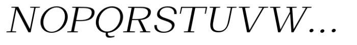 Basnet Light Expanded Oblique Font UPPERCASE