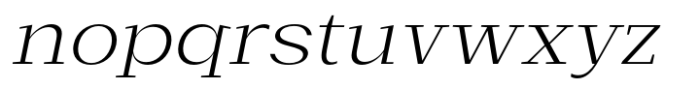 Basnet Light Expanded Oblique Font LOWERCASE