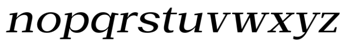 Basnet Medium Expanded Oblique Font LOWERCASE