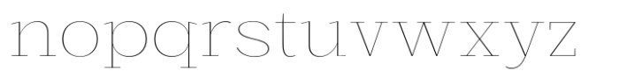 Basnet Thin Expanded Font LOWERCASE