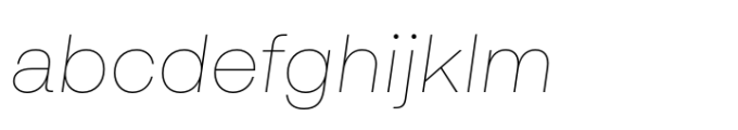 Bassen Thin Italic Font LOWERCASE