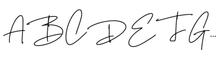 Bassoline Signature Font UPPERCASE