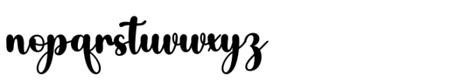 Basteng Script Font LOWERCASE
