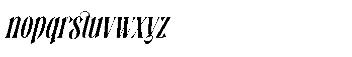 Bastfeng Skylight Italic Font LOWERCASE