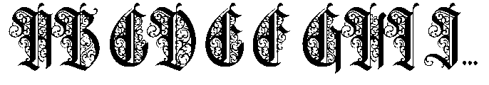 Basthor Ornament Font UPPERCASE
