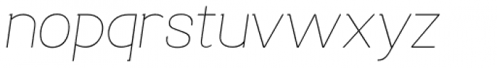 Bastonello Thin Italic Font LOWERCASE