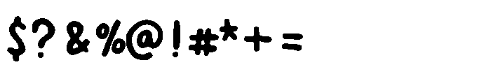 Batagor Marker Font OTHER CHARS