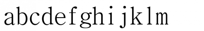 BatangChe Regular Font LOWERCASE