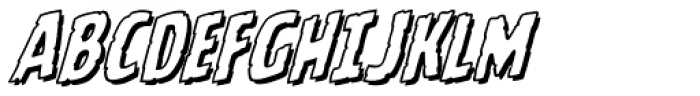 Battle Scarred Open Italic Font UPPERCASE