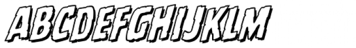 Battle Scarred Open Italic Font LOWERCASE