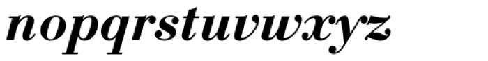 Bauer Bodoni Demi Bold Italic Font LOWERCASE