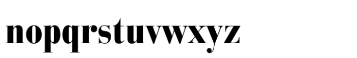 Bauer Bodoni Std Black Condensed Font LOWERCASE
