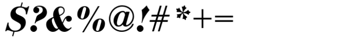 Bauer Bodoni Std Bold Italic Font OTHER CHARS