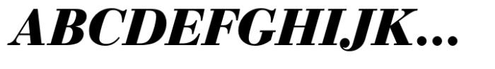 Bauer Bodoni Std Bold Italic Font UPPERCASE