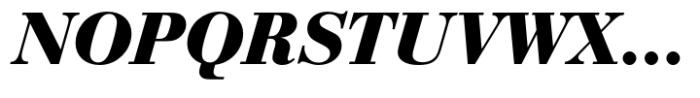 Bauer Bodoni Std Bold Italic Font UPPERCASE