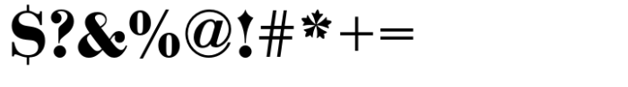 Bauer Bodoni Std Bold Font OTHER CHARS
