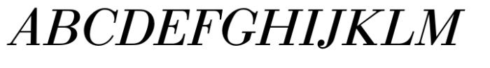 Bauer Bodoni Std Regular Italic Font UPPERCASE