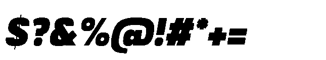 Bauhold Black Medium Italic Font OTHER CHARS