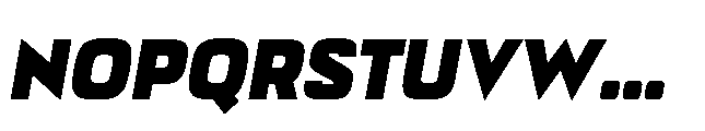 Bauhold Black Over Italic Font UPPERCASE